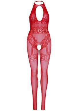 Бодістокінг Leg Avenue Rhinestone Lace and Net, One Size, червоний, зі стразами, відкритий доступ SX1039 фото