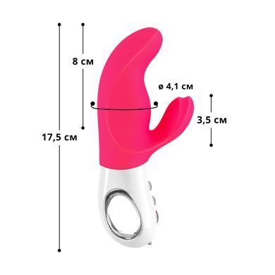 Вібратор-кролик Fun Factory MISS BI pink/white, 2 незалежні мотори, діаметр 4,2 см SX0944 фото