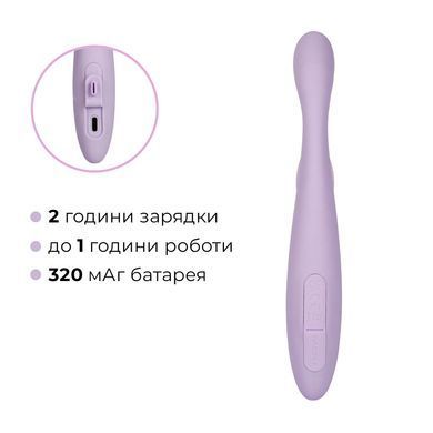 Тонкий кролик-вібратор Svakom Cici+ 2 Lilac, керування зі смартфона, підігрів до 38 &deg;C SX0729 фото