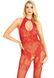 Бодістокінг Leg Avenue Rhinestone Lace and Net, One Size, червоний, зі стразами, відкритий доступ SX1039 фото 1