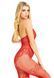 Бодістокінг Leg Avenue Rhinestone Lace and Net, One Size, червоний, зі стразами, відкритий доступ SX1039 фото 2