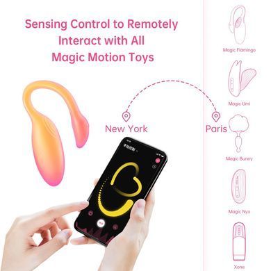 Смарт-віброяйце Magic Motion Flamingo Max Orange 2 в 1: віброяйце та тренажер Кегеля, 10 режимів SX2193 фото
