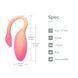 Смарт-віброяйце Magic Motion Flamingo Max Orange 2 в 1: віброяйце та тренажер Кегеля, 10 режимів SX2193 фото 4