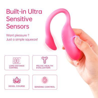 Смарт-віброяйце Magic Motion Flamingo Max Pink 2 в 1: віброяйце та тренажер Кегеля, 10 режимів SX2194 фото