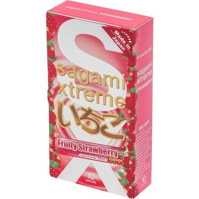 Презервативи з ароматом полуниці латексні Sagami Xtreme Fruity Strawberry 10 шт Sagami-6 фото