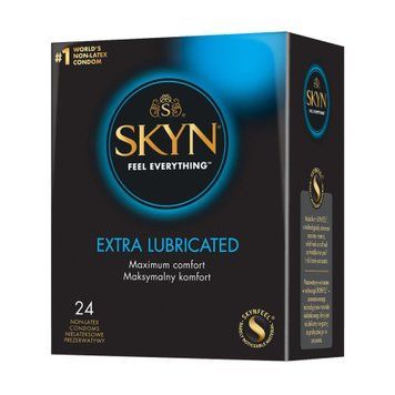 Презервативи з доп лубрикантом безлатексні SKYN Extra Lubricated 24 шт. SX2394 фото