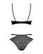 Еротичний комплект під латекс зі стрепами Obsessive Bagirela 2-pcs set S/M, чорний, під леопард, бюс SO7219 фото 6