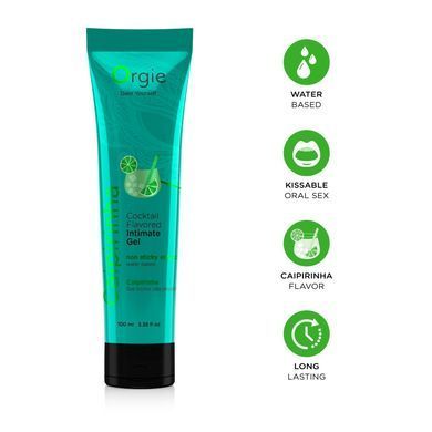 Лубрикант на водній основі Orgie Lube Tube Cocktail Caipirinha, 100 мл, смак цитрусового коктейлю SX1513 фото