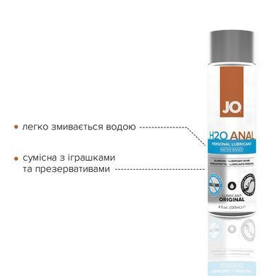 Анальна змазка JO ANAL H2O &mdash; ORIGINAL (120 мл) на водній основі, рослинний гліцерин SO1456 фото