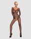 Сітчастий бодістокінг із довгим рукавом Obsessive Bodystocking N109 black S/M/L, чорний, комбінезон SO7253 фото 2