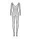 Сітчастий бодістокінг із довгим рукавом Obsessive Bodystocking N109 black S/M/L, чорний, комбінезон SO7253 фото 4