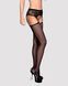 Сітчасті панчохи-стокінги з мереживним поясом Obsessive Garter stockings S307 XL/XXL, чорні SO7271 фото 1