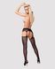 Сітчасті панчохи-стокінги з мереживним поясом Obsessive Garter stockings S307 XL/XXL, чорні SO7271 фото 4