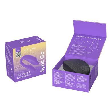 Смарт-вібратор для пар We-Vibe Sync GO Light Purple, тревел-кейс, пульт ДК SX0527 фото