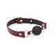 Силіконовий кляп Liebe Seele Wine Red Ball Gag, діаметр кульки 4,3 см, ремінь із натуральної шкіри SO9450 фото 2