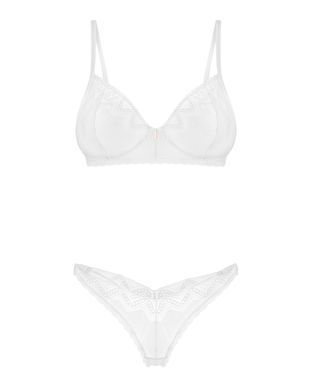 Комплект Obsessive Alissium 2-pcs set, XL/2XL, мереживо, ліф з м&rsquo;якою чашкою, трусики танга SX0605 фото