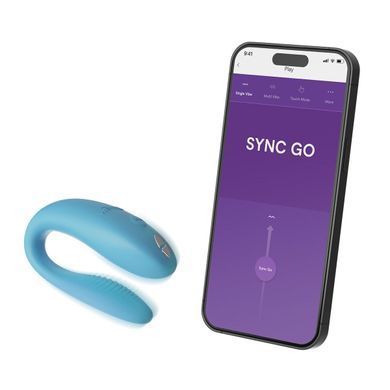 Смарт-вібратор для пар We-Vibe Sync GO Turquoise, тревел-кейс, пульт ДК SX0528 фото
