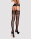 Сітчасті панчохи-стокінги з імітацією гартерів Obsessive Garter stockings S500S/M/L, чорні SO7273 фото 2
