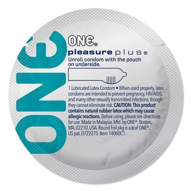 Презерватив з ребристою ділянкою на кінці латексний ONE Pleasure Plus 1 шт. SX0762 фото