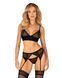 Комплект Obsessive Chemeris 3-pcs set XS/S, стрінги, пояс для панчіх, бюстгальтер SO9767 фото 1
