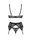 Комплект Obsessive Chemeris 3-pcs set XS/S, стрінги, пояс для панчіх, бюстгальтер SO9767 фото 4