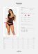 Напівпрозорий набір з прикрасами Obsessive Ivannes top & thong 2XL/3XL, чорний, топ та танга SO7285 фото 7