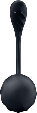 Смарт-віброяйце Satisfyer Ribbed Petal Connect App Black, керування зі смартфона, пульт ДК SX1221 фото