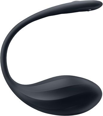 Смарт-віброяйце Satisfyer Ribbed Petal Connect App Black, керування зі смартфона, пульт ДК SX1221 фото