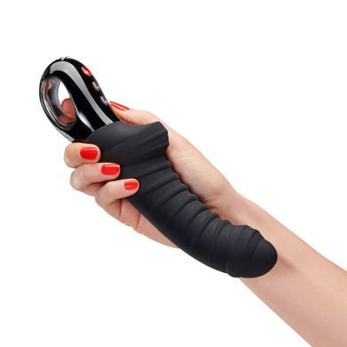 Вібратор для точки G Fun Factory TIGER black, ребристий, підходить для анальної стимуляції SX0930 фото