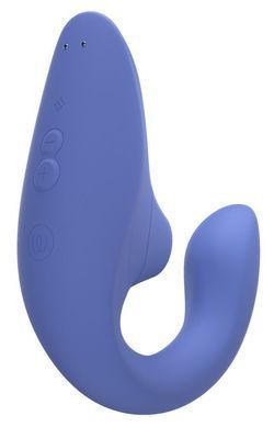 Вагінально-кліторальний стимулятор Womanizer Blend Vibrant Blue, вібрація + вакуум, 2 мотори SX2142 фото
