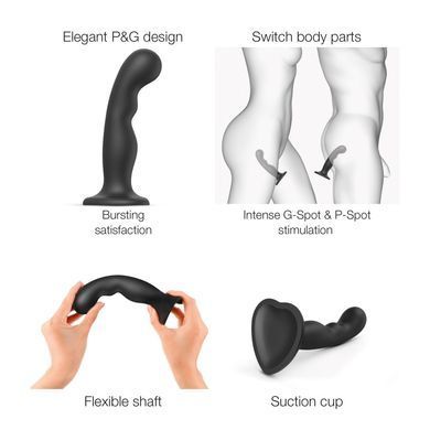 Насадка для страпона Strap-On-Me Dildo Plug P&G Black XXL SO9007 фото