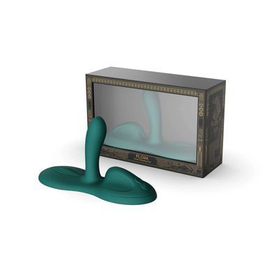 Sit-on-top смарт-вібратор Zalo &ndash; Flora Smart Vibrating Pad Turquoise Green, 9 моторів SX0715 фото