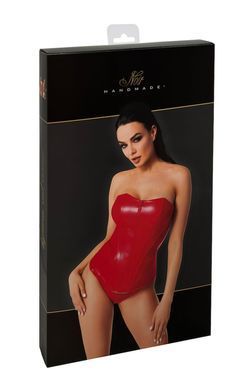 Корсет Noir Handmade F355 Red powerwetlook corset - M SX2024 фото