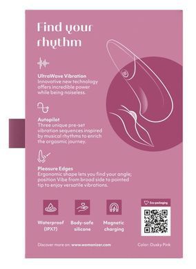 Мінівібратор Womanizer Vibe Dusky Pink, 3 авторежими + 10 рівнів інтенсивності SX2144 фото