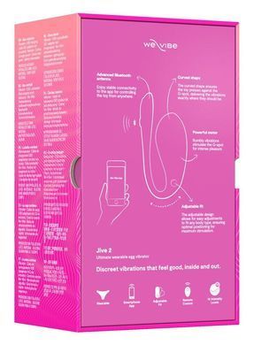 Смарт-віброяйце We-Vibe Jive 2 Electric Pink, пульт ДК, до 4 годин роботи SX2148 фото