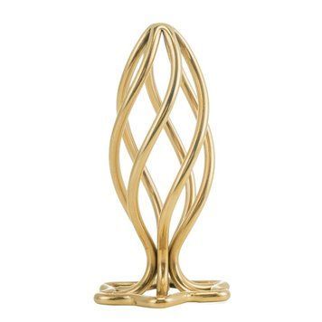 Анальна пробка LOCKINK SEVANDA Hollow Spiral Golden Metal Anal Plug - L size SX0884 фото