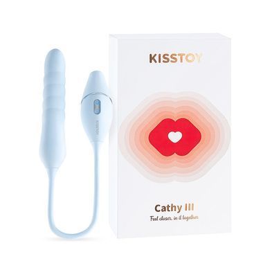 Пульсатор з вакуумним стимулятором KISSTOY Cathy III Light Blue SX2328 фото