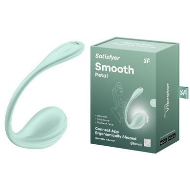 Смарт-віброяйце Satisfyer Smooth Petal Connect App Mint SX0666 фото