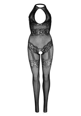 Бодістокінг Leg Avenue Rhinestone Lace and Net Bodystocking OS Black SO7889 фото