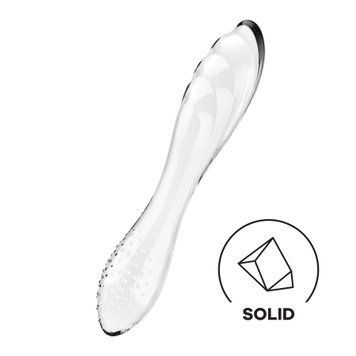 Двосторонній скляний дилдо Satisfyer Dazzling Crystal 1 Transparent, дуже міцний, без стопера SO8785 фото