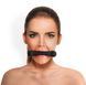 Кляп-палиця на ременях Art of Sex &ndash; Gag Stick Silicon, чорний, натуральна шкіра SO6705 фото 1